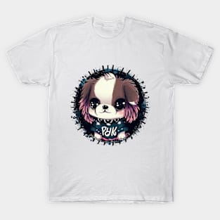 Cute Dog Riot Punk Style T-Shirt